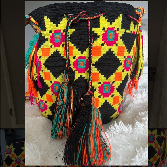 GORGEOUS - Bucket bag - knitted and handmade in Colombia - Picture 2 of 9